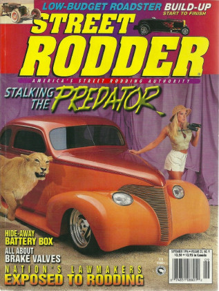 STREET RODDER 1996 SEPT - 39 CHEVY CHOPPED, HEMI HOP-UP, BATTERY BOX MADE